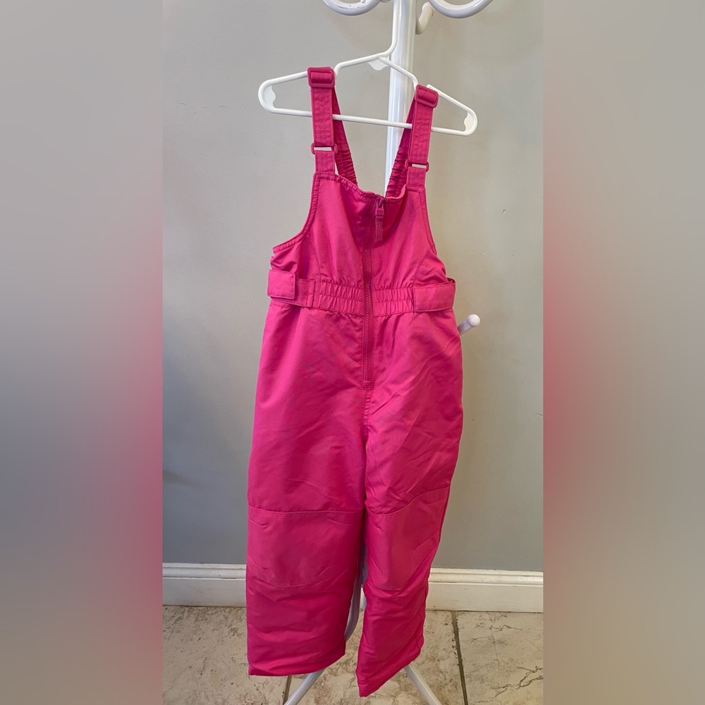 Pink Cat and Jack snow bib. Fleece lined . Warm and runs large in size.